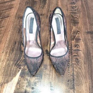 Bcbg black lace heels